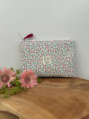 Pochette zippée en liberty