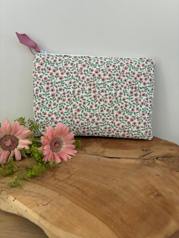 Pochette zippée en liberty