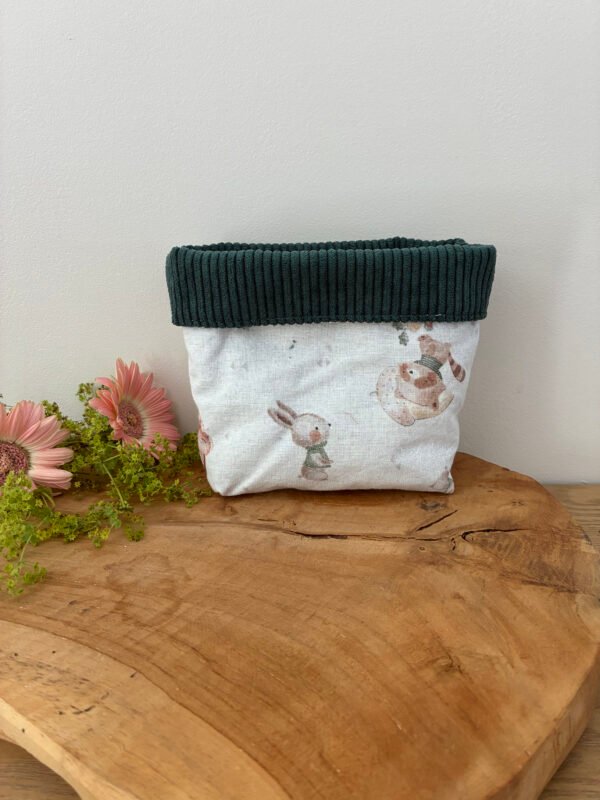 Panière et lingettes